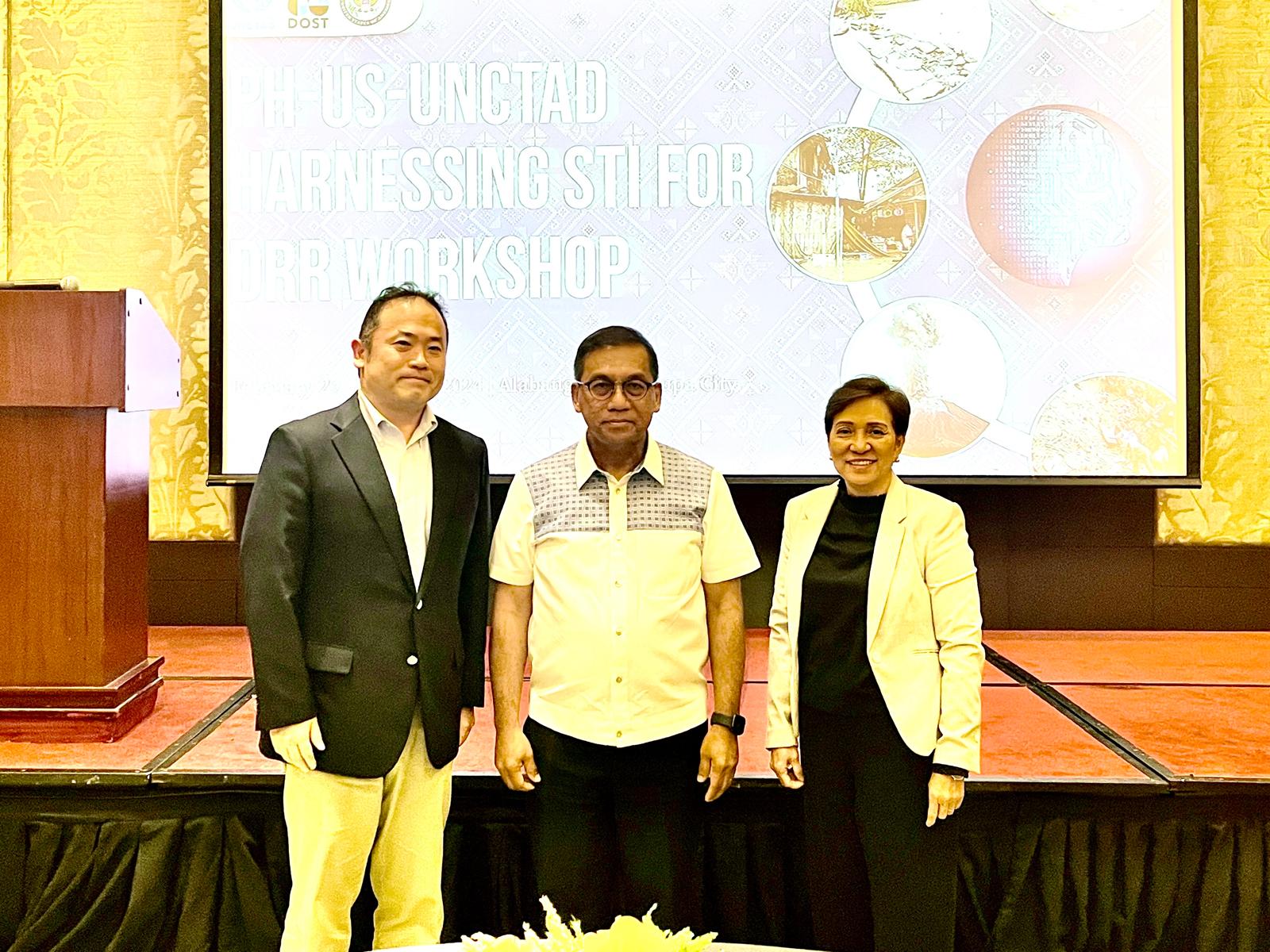Photo with Secretary Dr. Renato Solidum Jr. and Undersecretary Dr. Leah J. Buendia of DOST