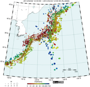 日本列島周辺の地震活動