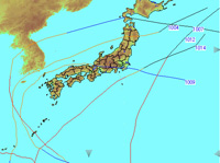 2010年の台風の進路図