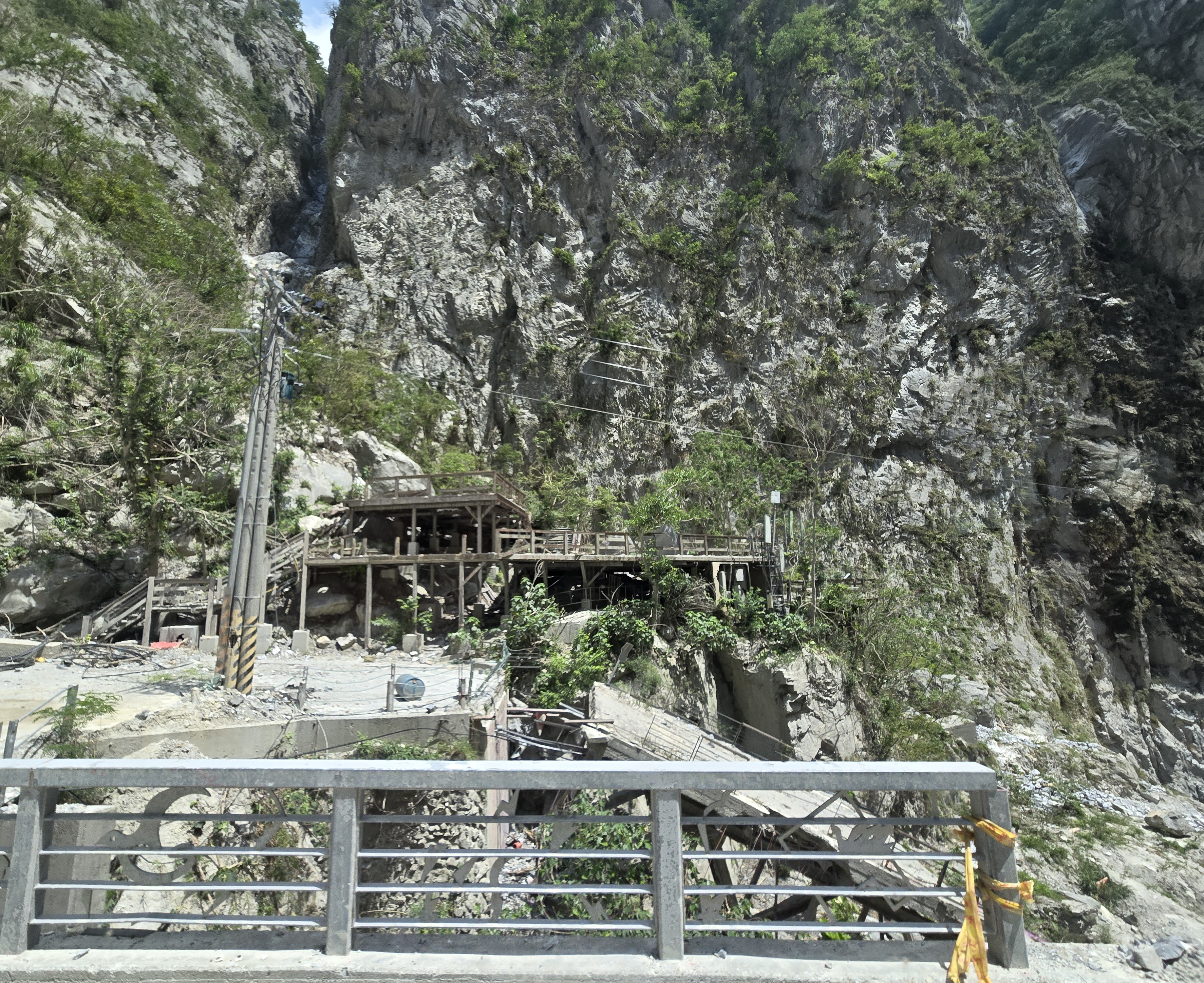 Damaged site on Provincial Road No. 8