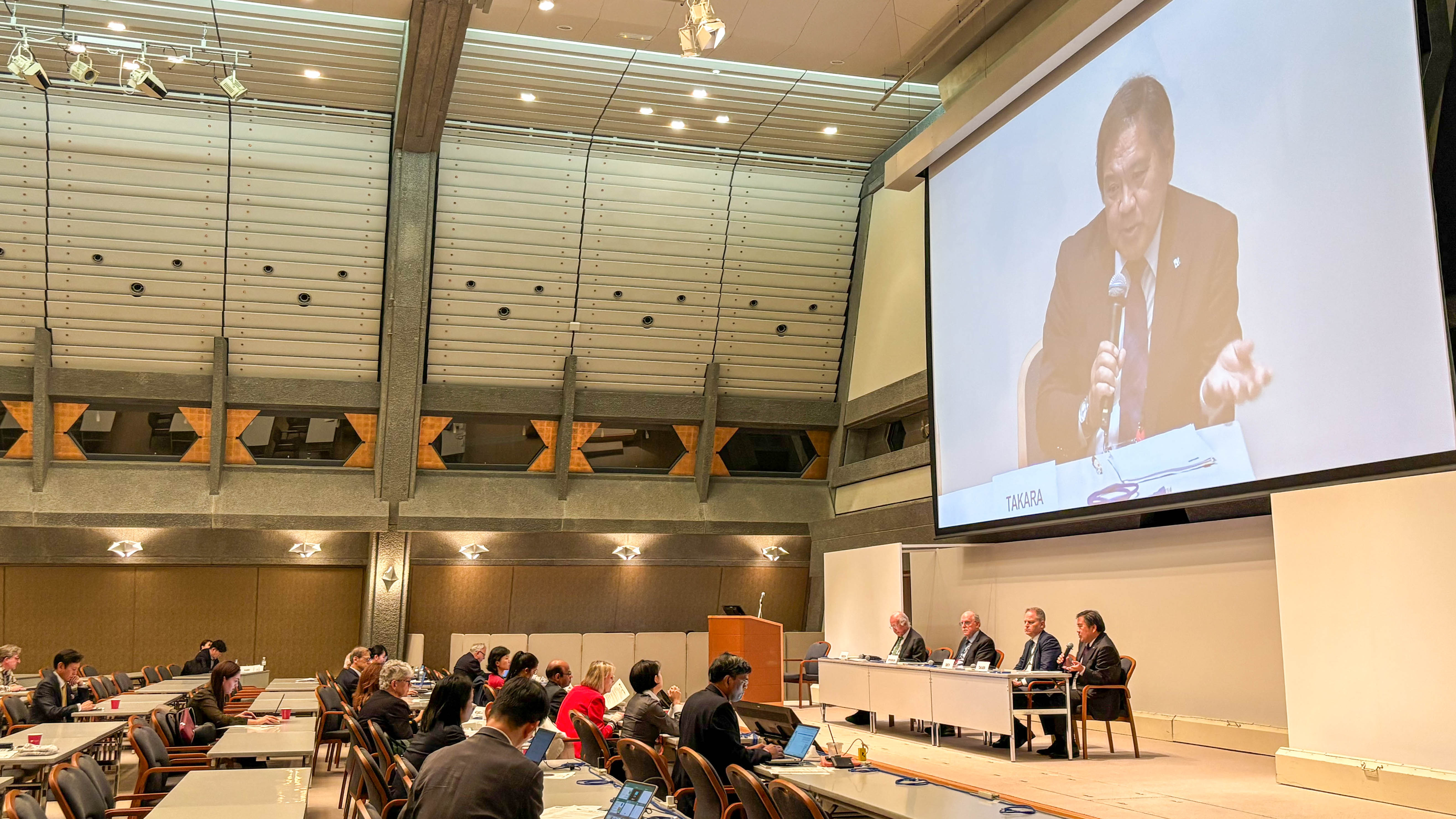 NIED President Dr. Takara in the Plenary Session 1 at the RACC 17.