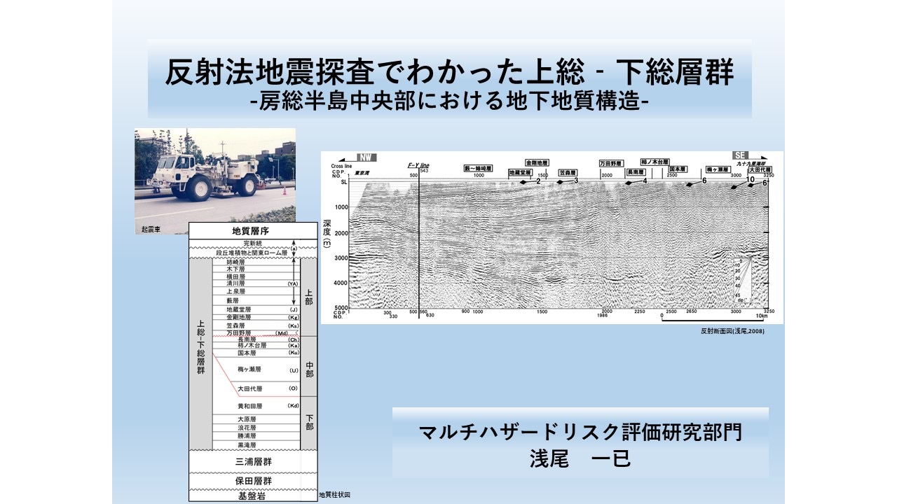 反射法地震探査で分かった上総‐下総層群－房総半島中央部の地下構造－