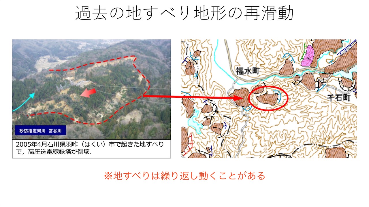 地すべり地形分布図の利活用