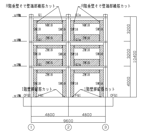 図1 試験体の立面図