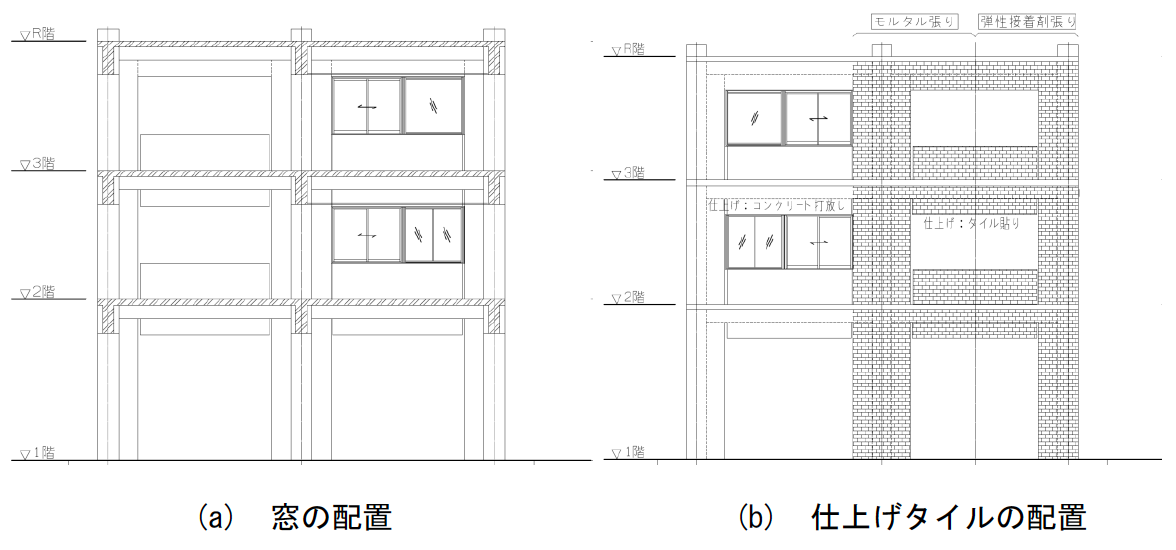 図２ 非構造部材の設置計画 