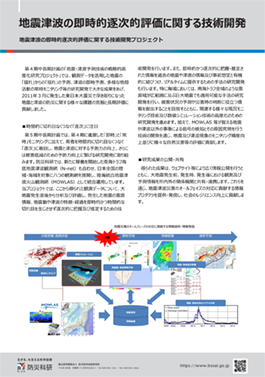 地震津波の即時的逐次的評価に関する技術開発 
