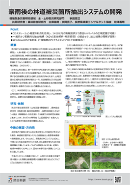 豪雨後の林道被災箇所抽出システムの開発