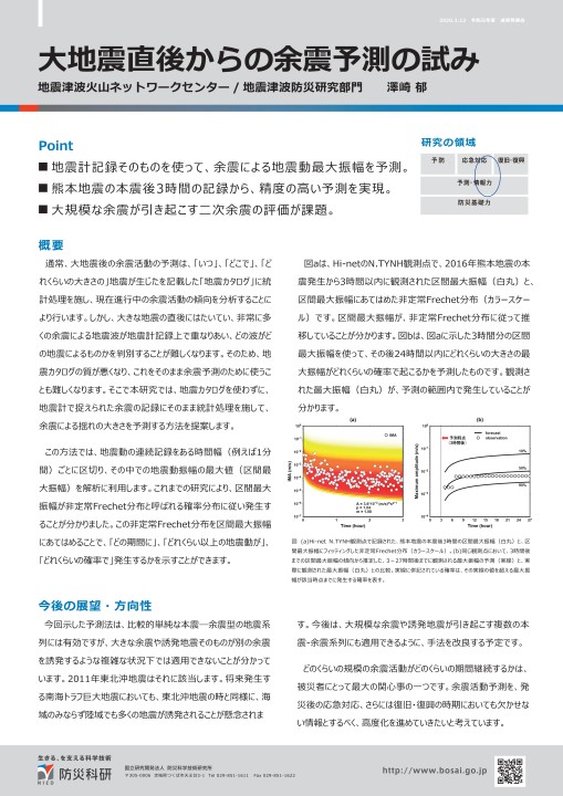 防災科学技術研究所 令和元年度成果発表会 概要集