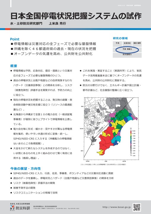 防災科学技術研究所 令和元年度成果発表会 概要集